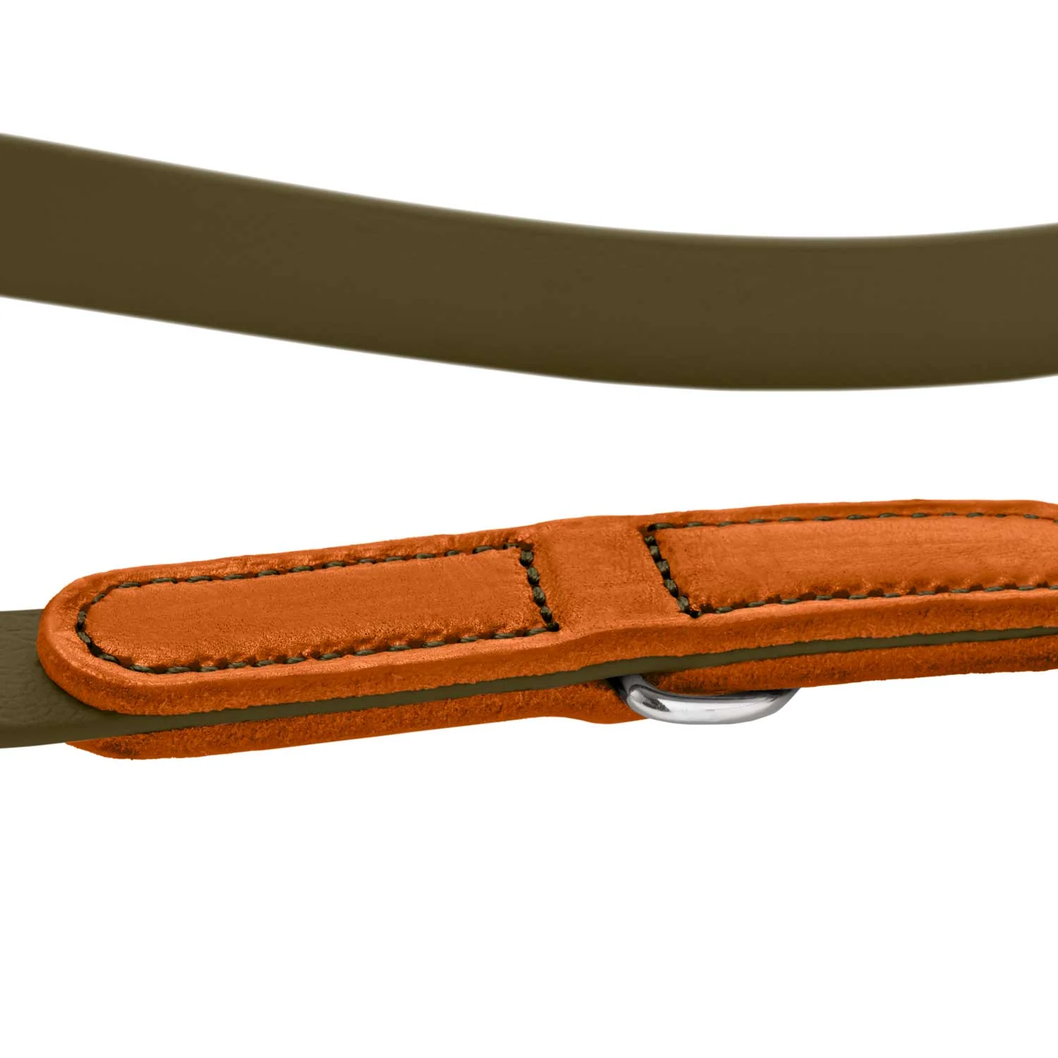 HUNTER - Collar Wolmar 55/M Biothane/Leather khaki/orange