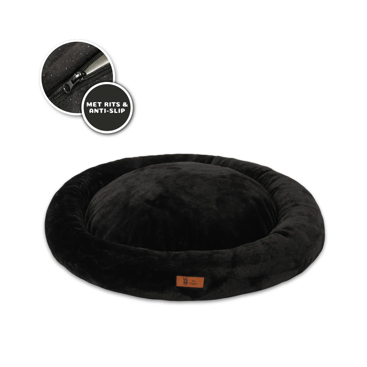 PP Luxe hoes voor orthopedische donut Zwart 80 cm 
