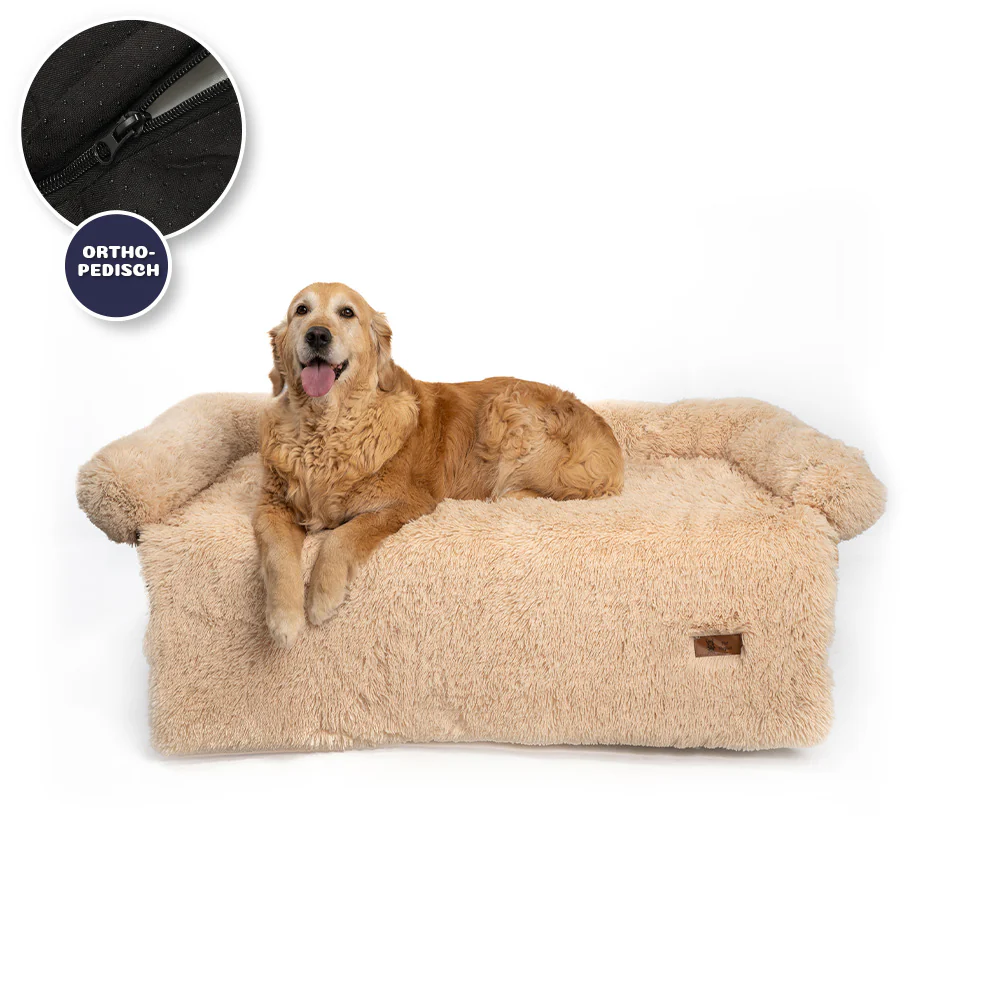 PP Fluffy bankbeschermer Beige XL 