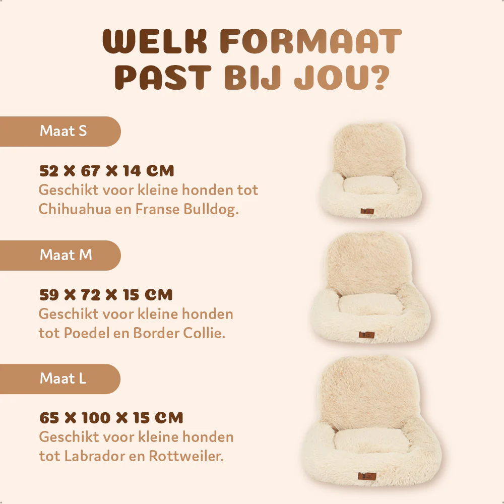 PP Fluffy autostoel Beige S