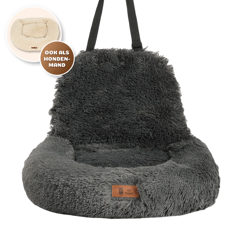 PP Fluffy autostoel Antraciet L 