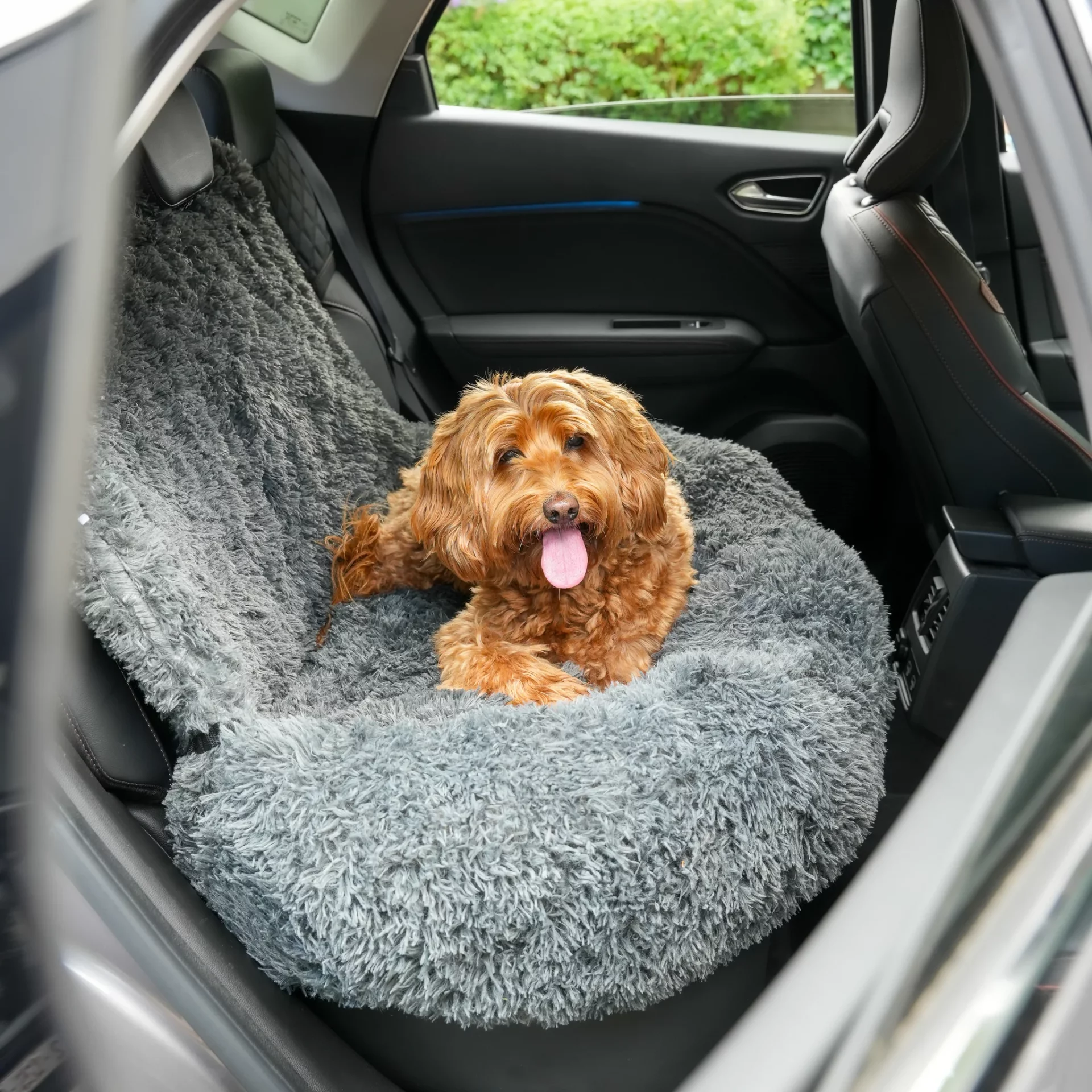 PP Fluffy autostoel Antraciet L 