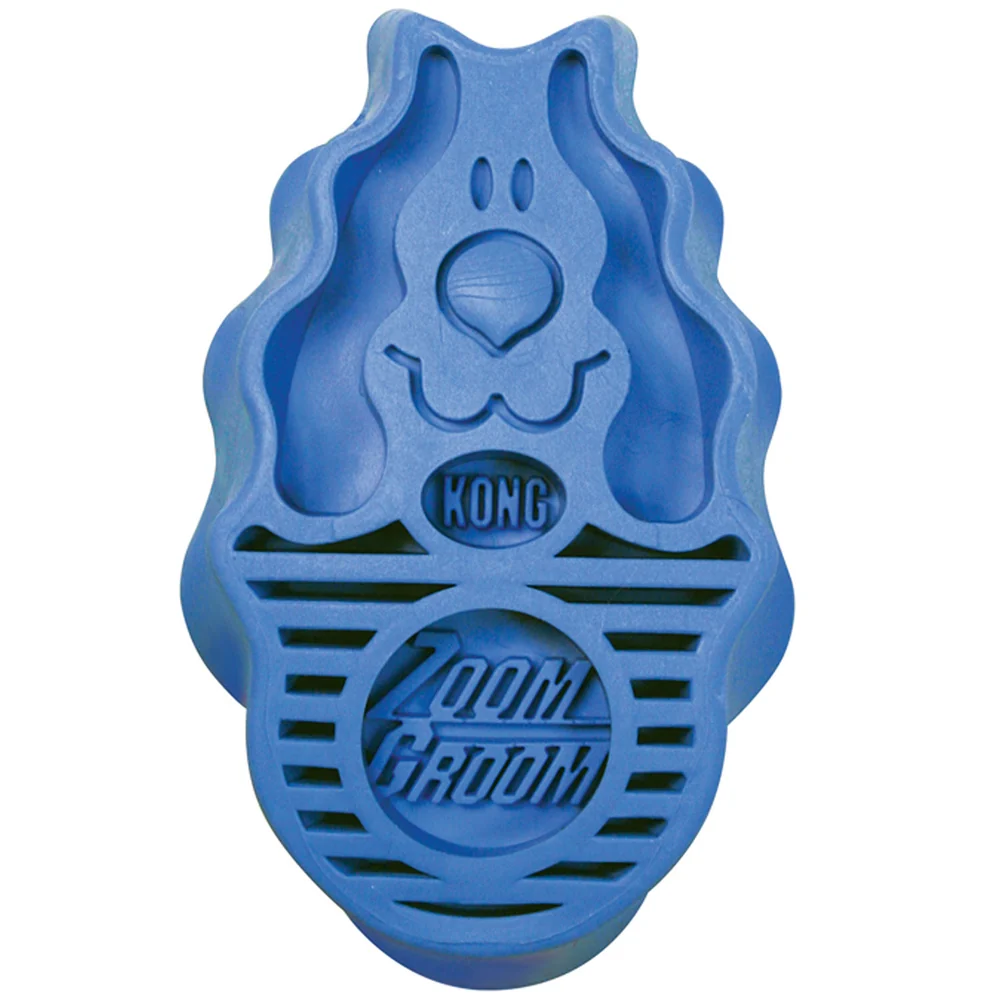 KONG Brush Dog Zoom Groom	Rubber lightblue